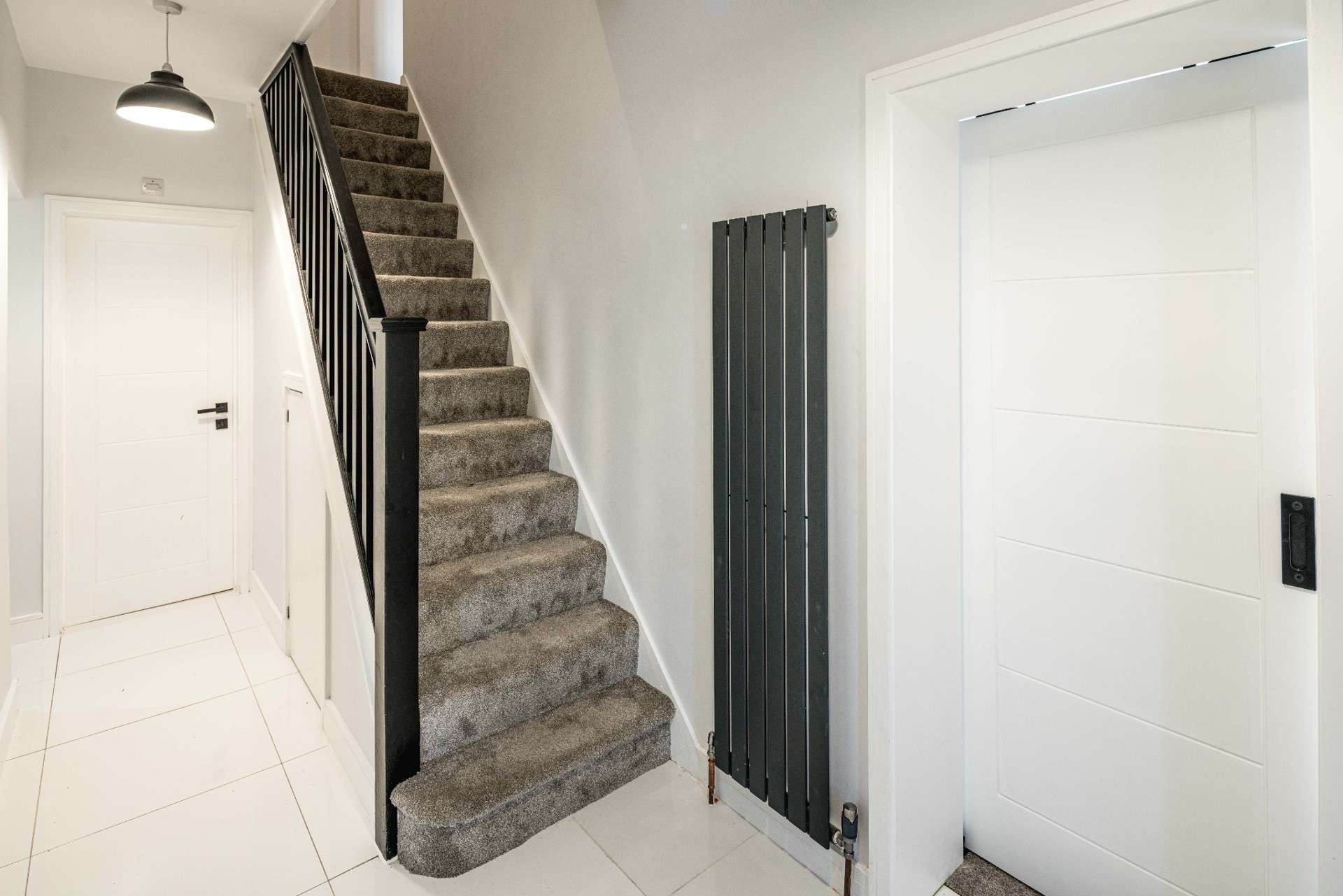 Finished hallway and staircase in the family home