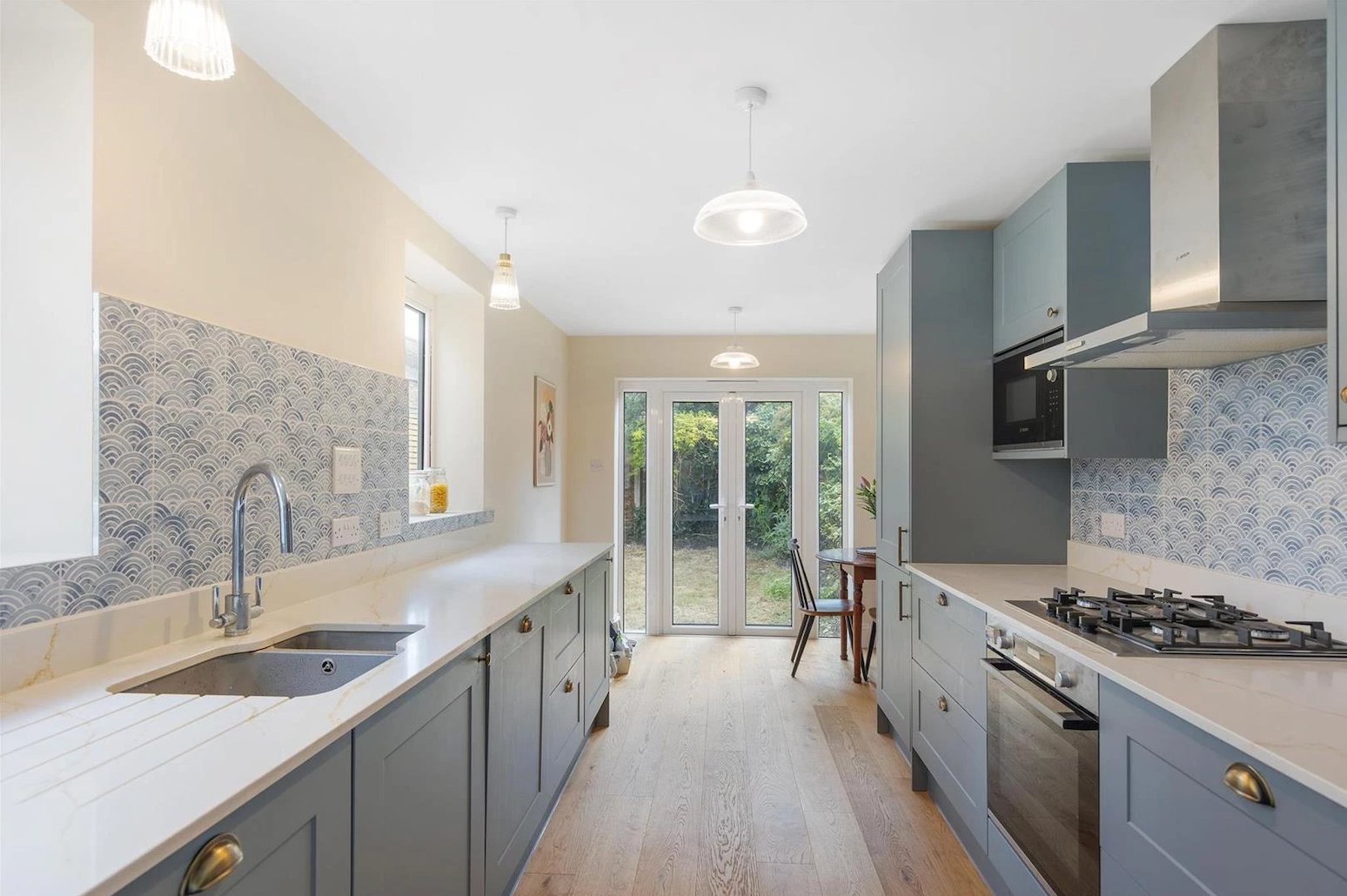Refurbished kitchen in an extended Forest Hill house